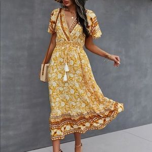 • tropical maxi dress